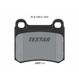Комплект тормозных колодок из 4 шт. дисков Textar 2068701