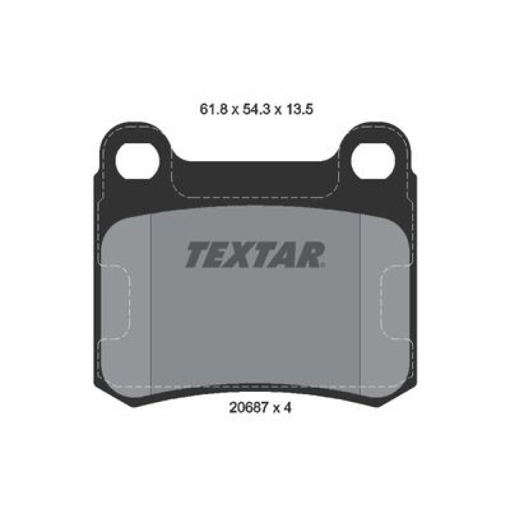 Комплект тормозных колодок из 4 шт. дисков Textar 2068703