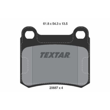 Комплект тормозных колодок из 4 шт. дисков Textar 2068703