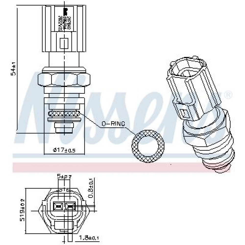 Датчик температури NISSENS 207048