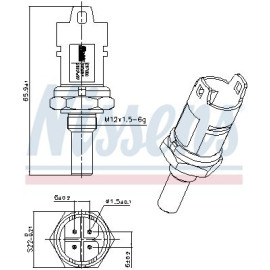 NISSENS 207080 Датчик температури NISSENS 207080