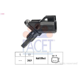 Датчик ABS FACET 210001