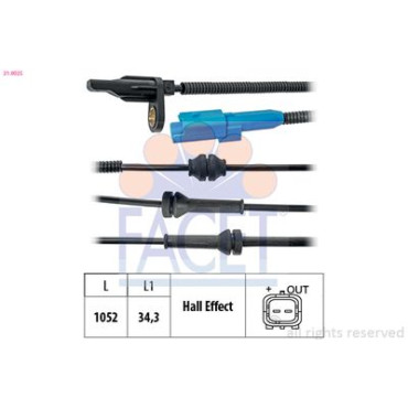 Датчик ABS перед л/пр FACET 210025