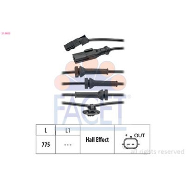 Датчик ABS перед л/пр FACET 210055