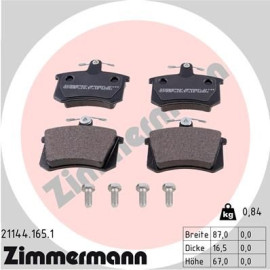 Колодки гальмівні дискові, комплект ZIMMERMANN 211441651
