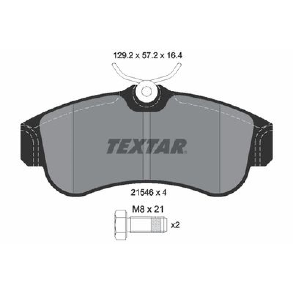 Комплект тормозных колодок из 4 шт. дисков Textar 2154601