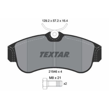 Комплект тормозных колодок из 4 шт. дисков Textar 2154601