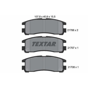 Комплект гальмівних колодок з 4 шт. дисків Textar 2170602