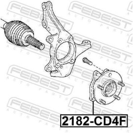 Підшипник маточини передній AWD Febest 2182cd4f