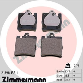 Колодки гальмівні дискові комплект ZIMMERMANN 218981551