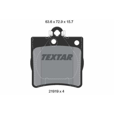 Комплект гальмівних колодок з 4 шт. дисків Textar 2191903