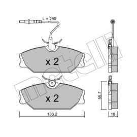 METELLI 2201420 Комплект тормозных колодок из 4 шт. дисков METELLI 2201420
