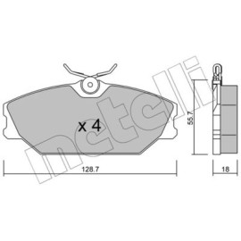 Комплект гальмівних колодок METELLI 2201422