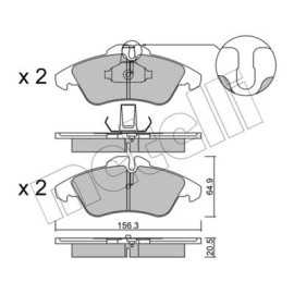 Комплект гальмівних колодок METELLI 2202560