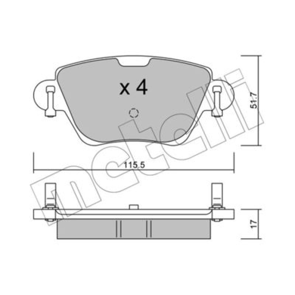 Комплект гальмівних колодок METELLI 2203190