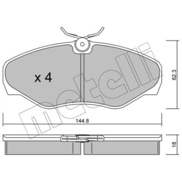 Комплект тормозных колодок METELLI 2203382