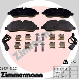 Колодки тормозные дисковые ZIMMERMANN 220341702