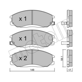 Комплект гальмівних колодок METELLI 2203640