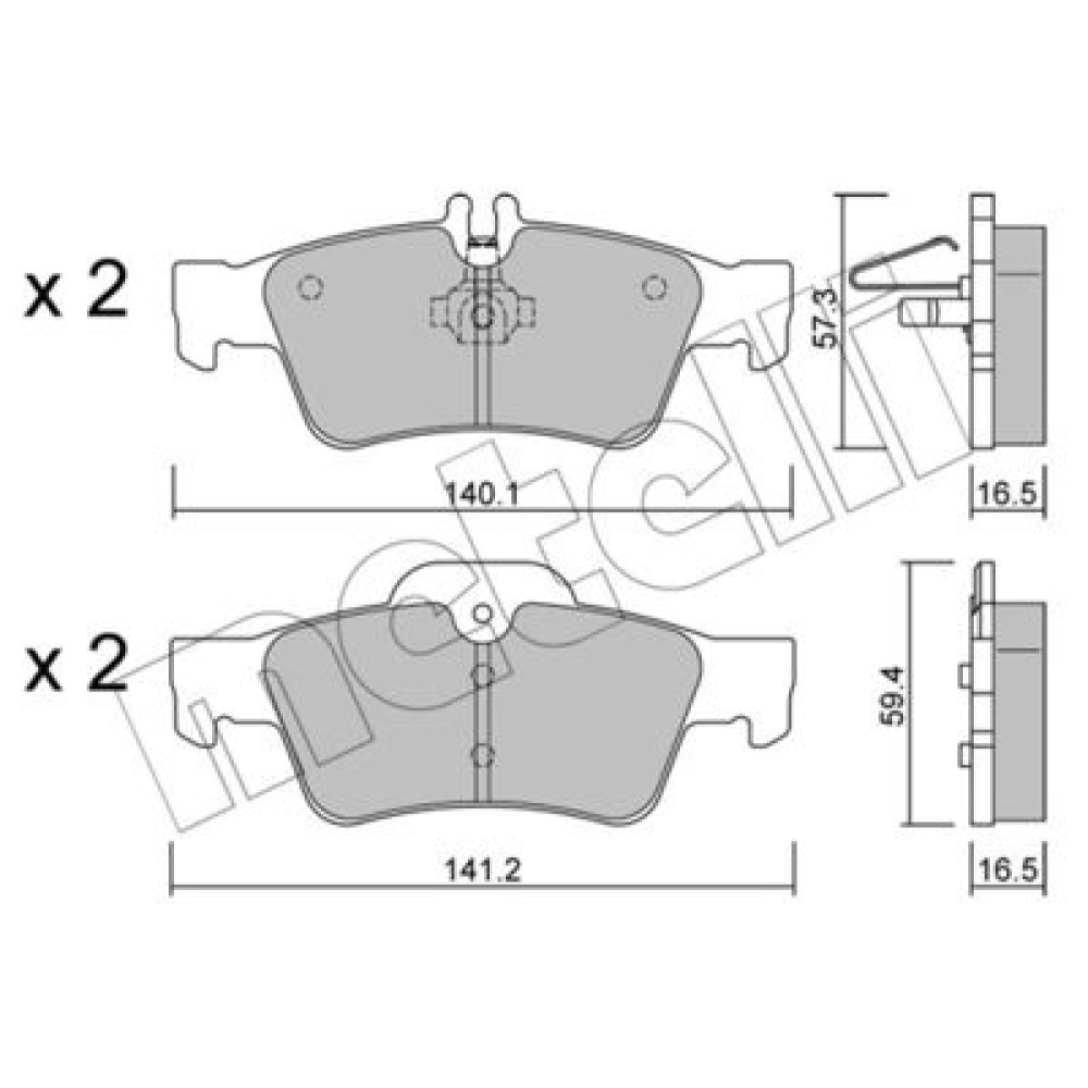 Комплект тормозных колодок METELLI 2205680