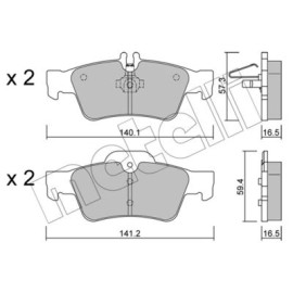 Комплект тормозных колодок METELLI 2205680