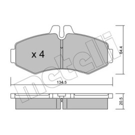 Комплект гальмівних колодок METELLI 2205730
