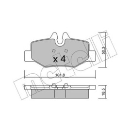 Комплект гальмівних колодок METELLI 2205760