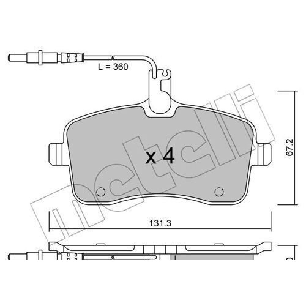 Тормозные колодки METELLI 2206000