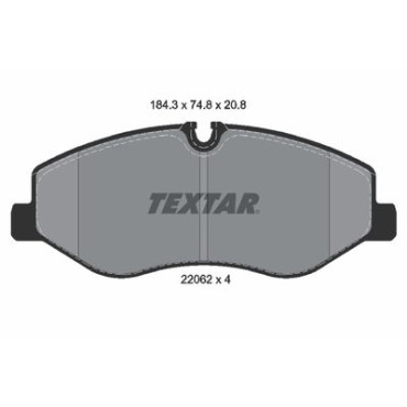 Комплект гальмівних колодок з 4 шт. дисків Textar 2206201