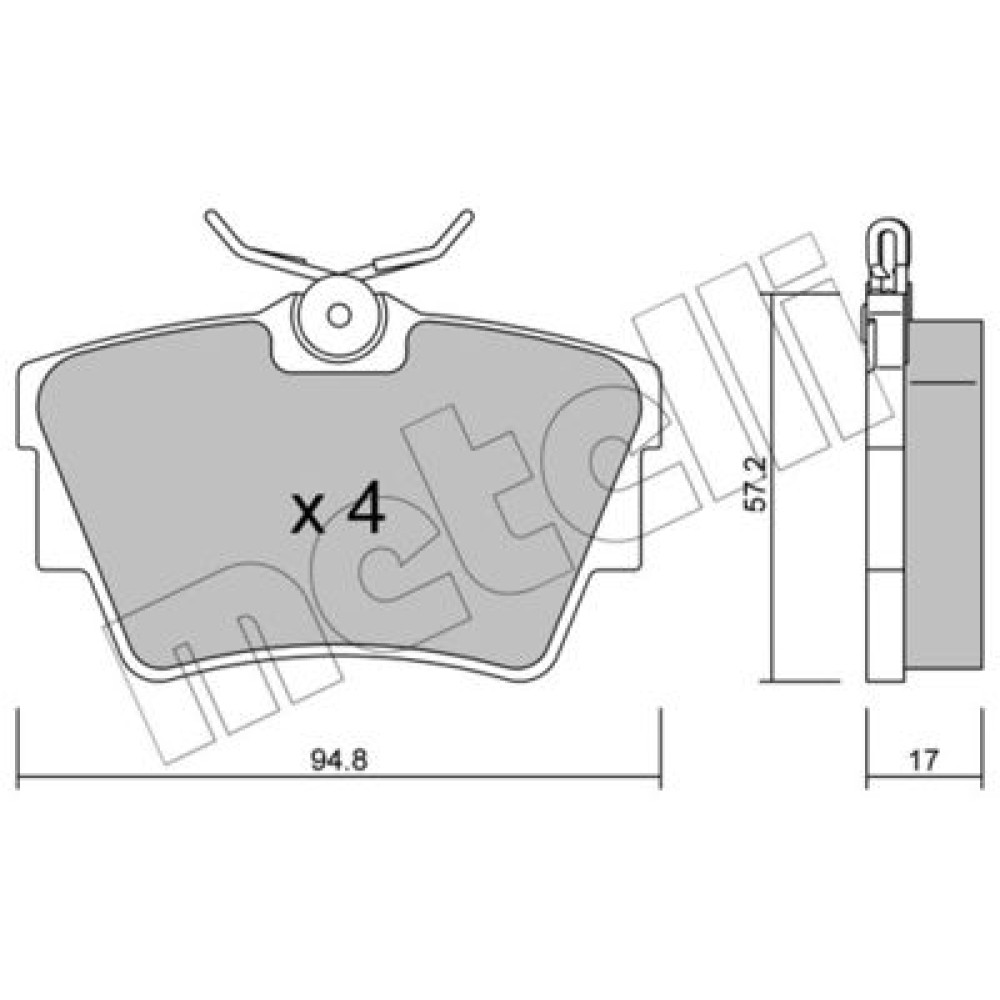 Комплект гальмівних колодок METELLI 2206350