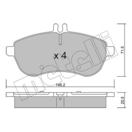 Комплект гальмівних колодок METELLI 2206650