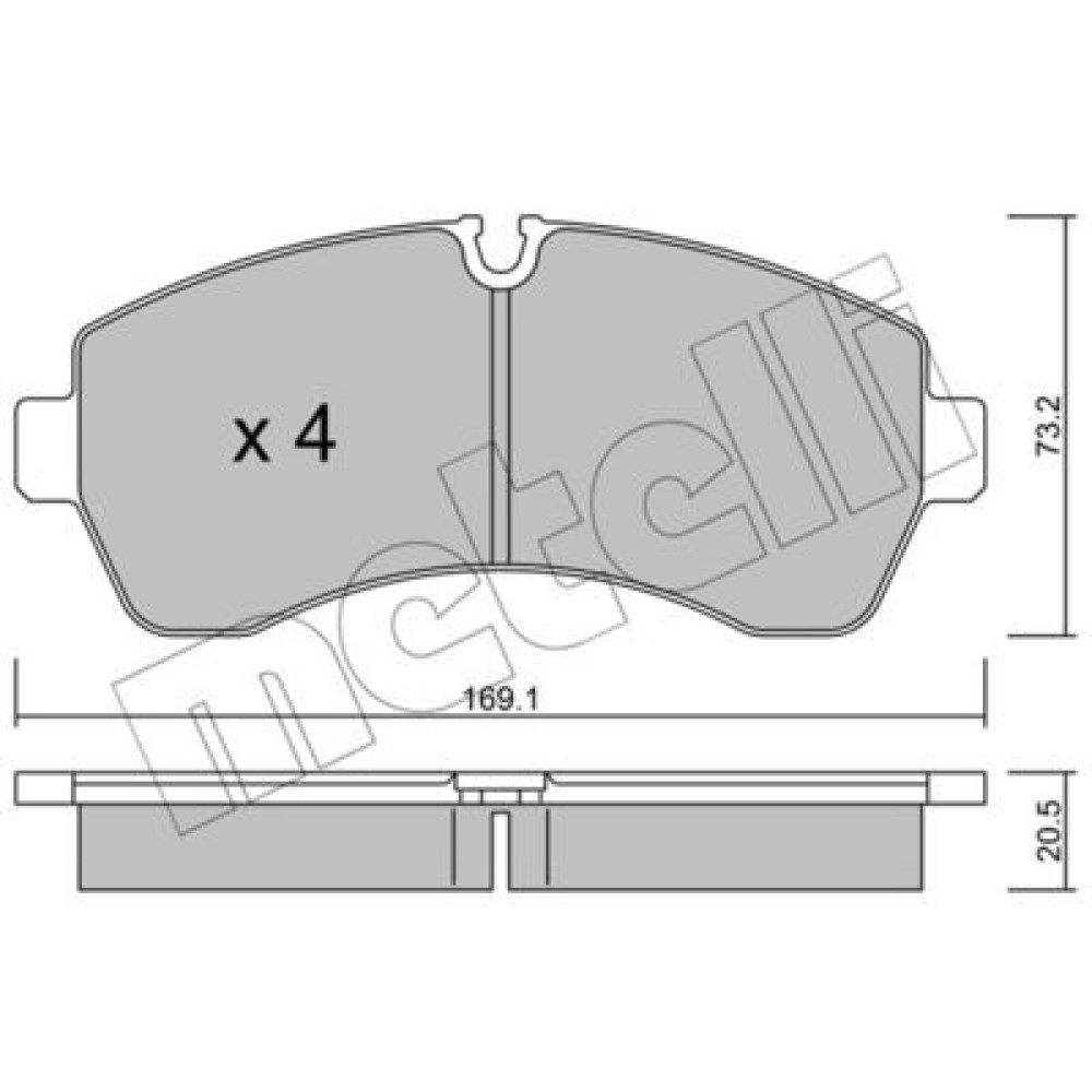 Комплект тормозных колодок METELLI 2206730