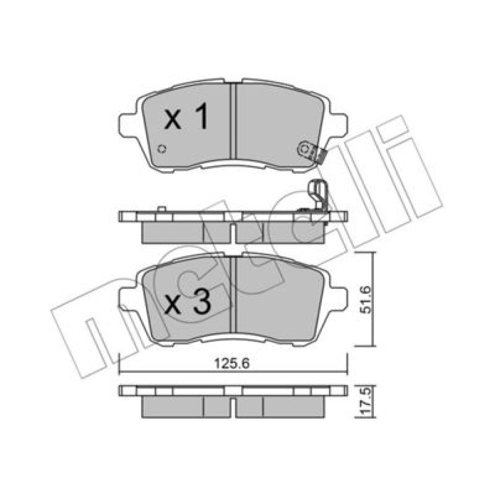 Комплект тормозных колодок METELLI 2207930