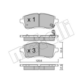 Комплект тормозных колодок METELLI 2207930
