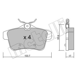 Комплект тормозных колодок METELLI 2208550