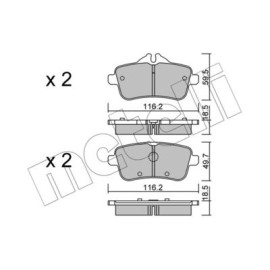 Комплект тормозных колодок из 4 шт. дисков METELLI 2209680