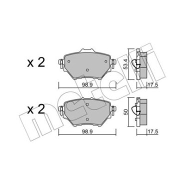 Комплект тормозных колодок из 4 шт. дисков METELLI 2209870