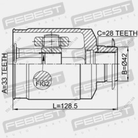 ШРУС внутрішній правий Febest 2211xm12rh
