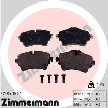 Колодки тормозные дисковые, комплект ZIMMERMANN 221871801
