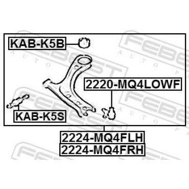 Кульова опора Febest 2220mq4lowf