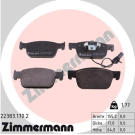 Колодки гальмівні дискові комплект ZIMMERMANN 223831702