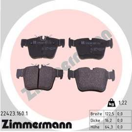 Колодки гальмівні дискові, комплект ZIMMERMANN 224231601