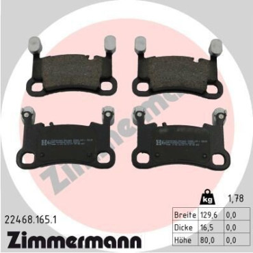 Колодки гальмівні дискові, комплект ZIMMERMANN 224681651