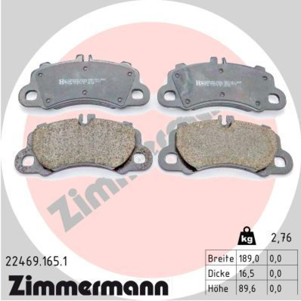 Колодки гальмівні ZIMMERMANN 224691651
