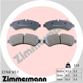 Колодки гальмівні дискові, комплект ZIMMERMANN 227681651