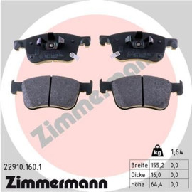 Колодки тормозные дисковые ZIMMERMANN 229101601
