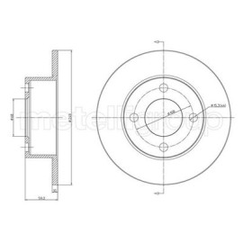 Диск тормозной METELLI 230185