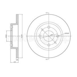 METELLI 230205 Диск гальмівний METELLI 230205