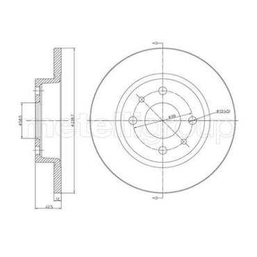 Диск тормозной METELLI 230205