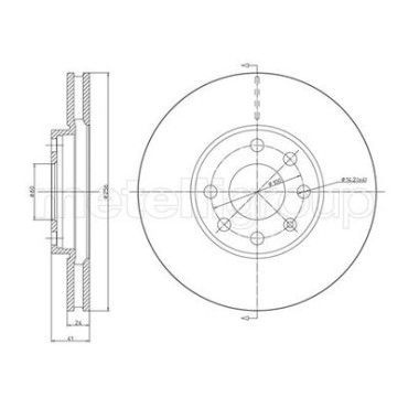 Диск гальмівний METELLI 230490c