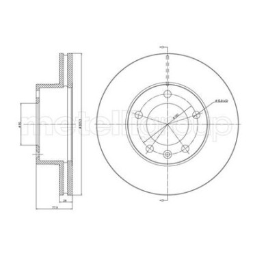 Диск тормозной METELLI 230532c